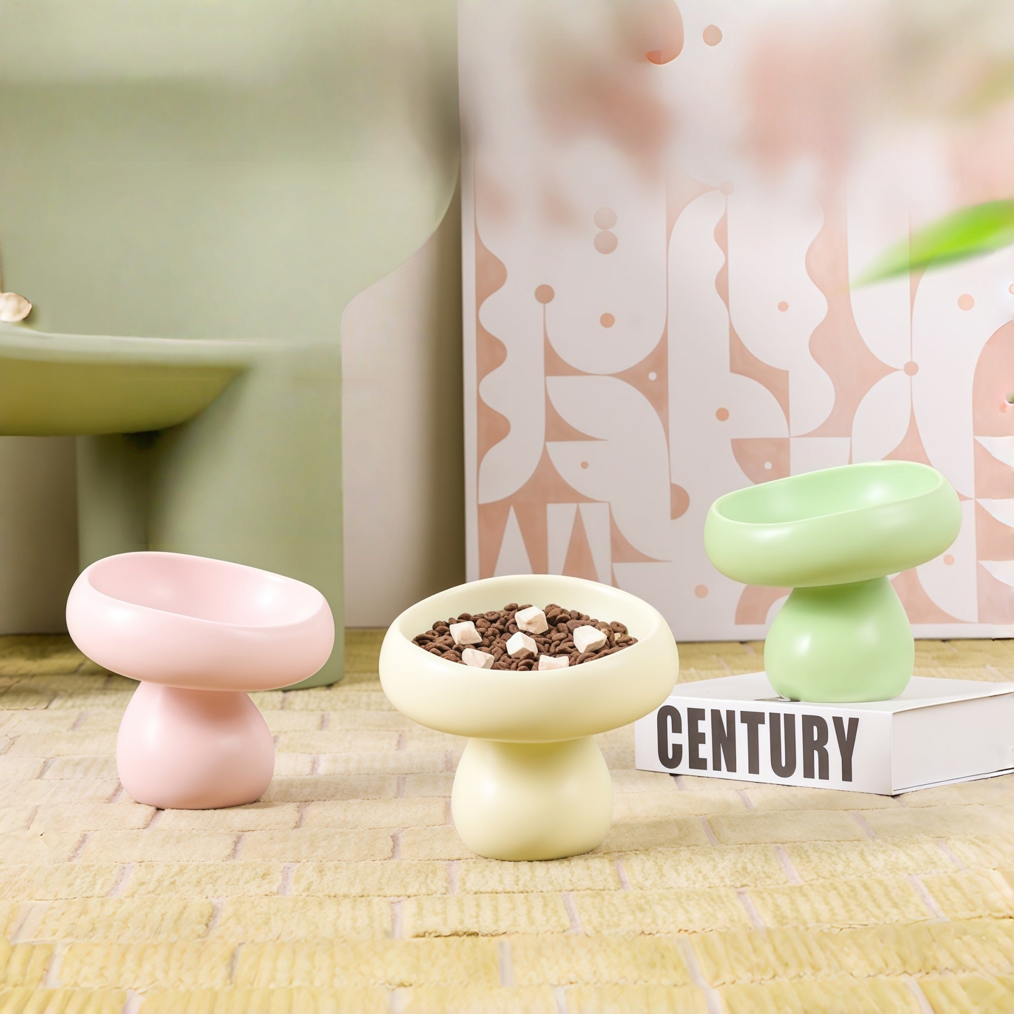 Mushroom Ceramic Pet Bowl