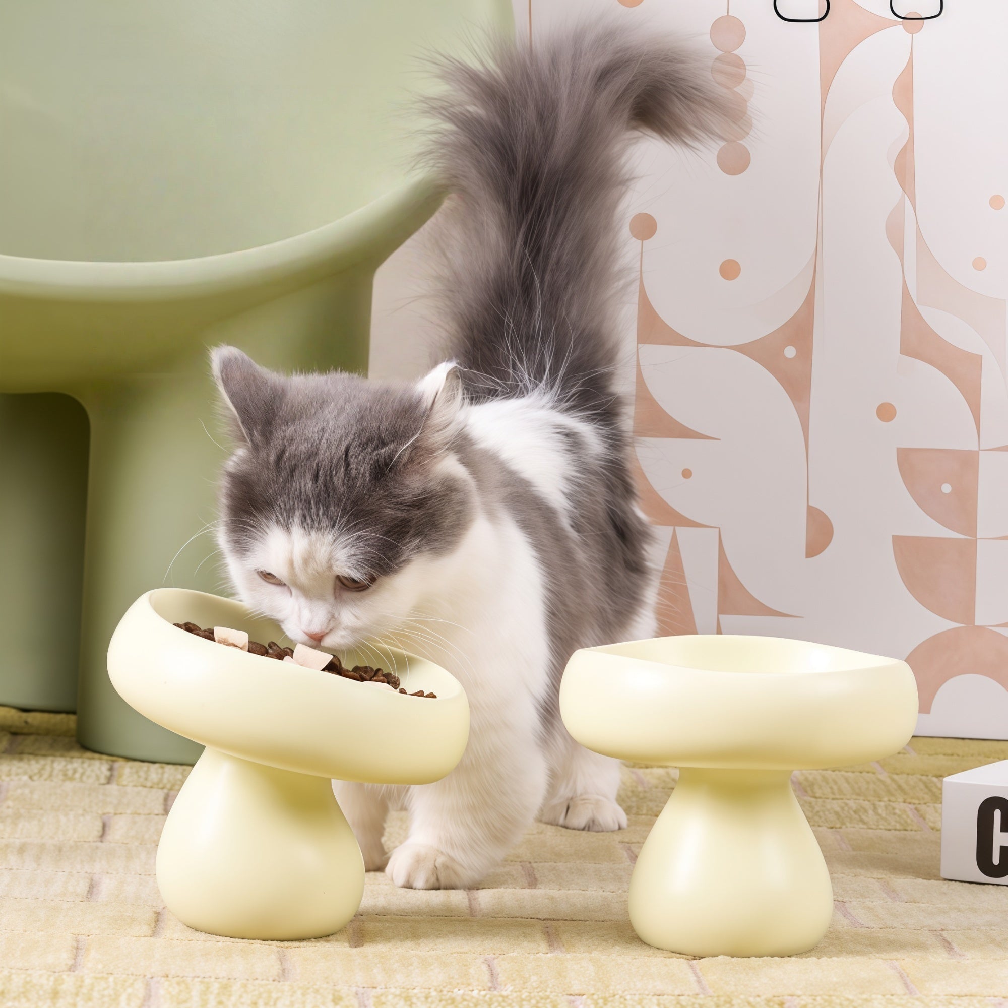 Mushroom Ceramic Pet Bowl