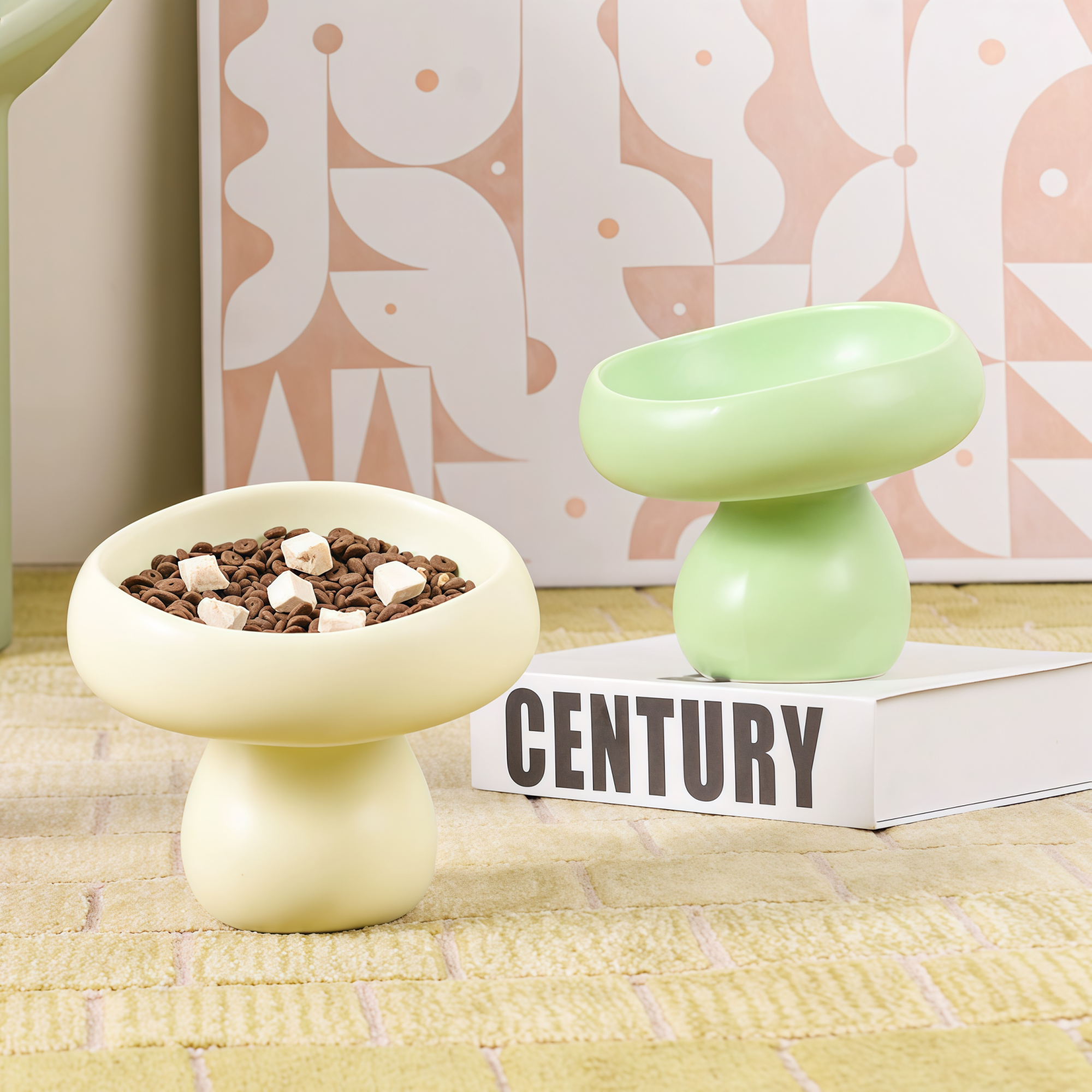 Mushroom Ceramic Pet Bowl