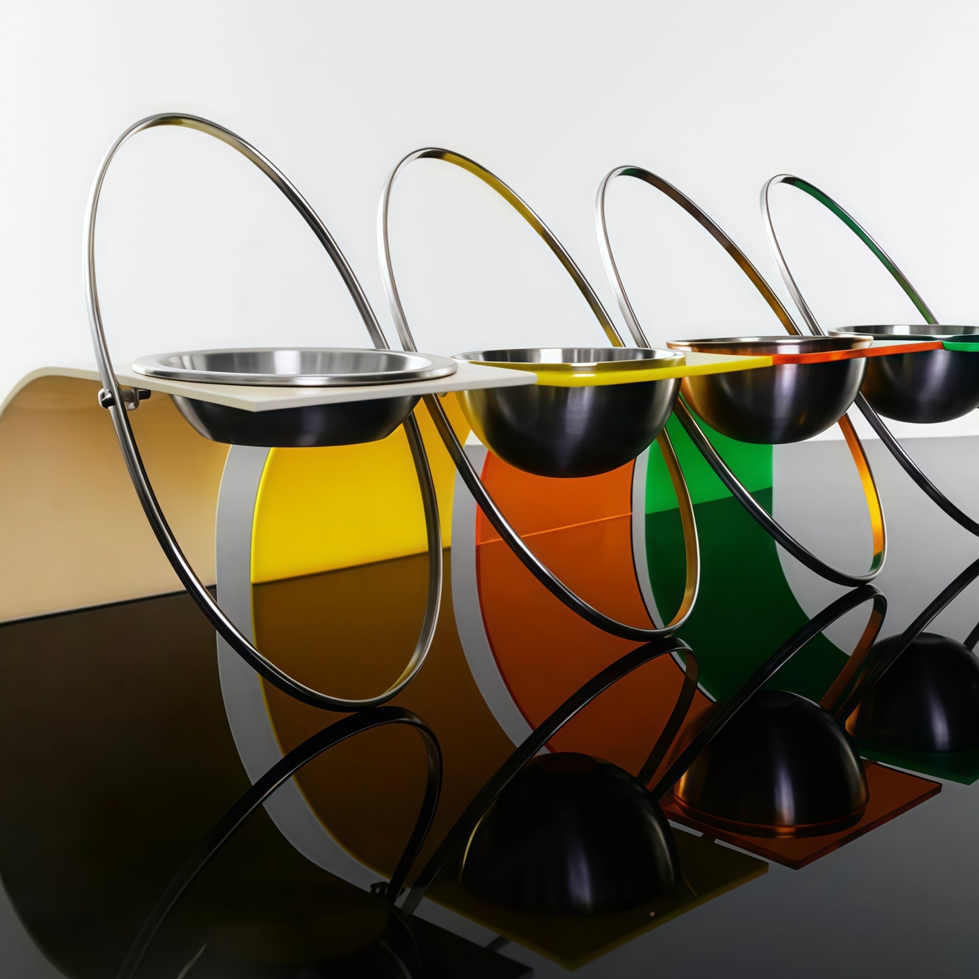 Orbit Planet Adjustable Stainless Pet Bowl