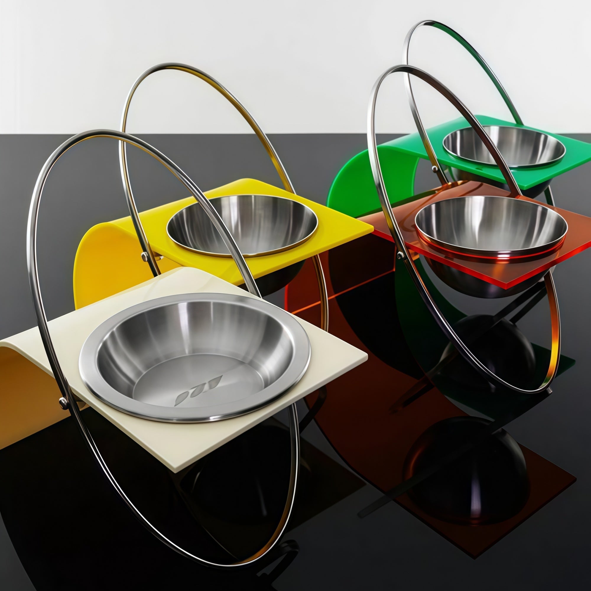 Orbit Planet Adjustable Stainless Pet Bowl