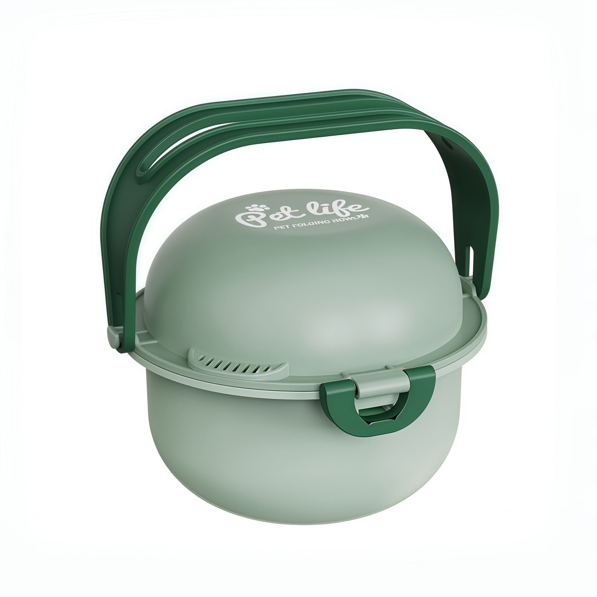 Portable Dual-Bowl Pet Feeder