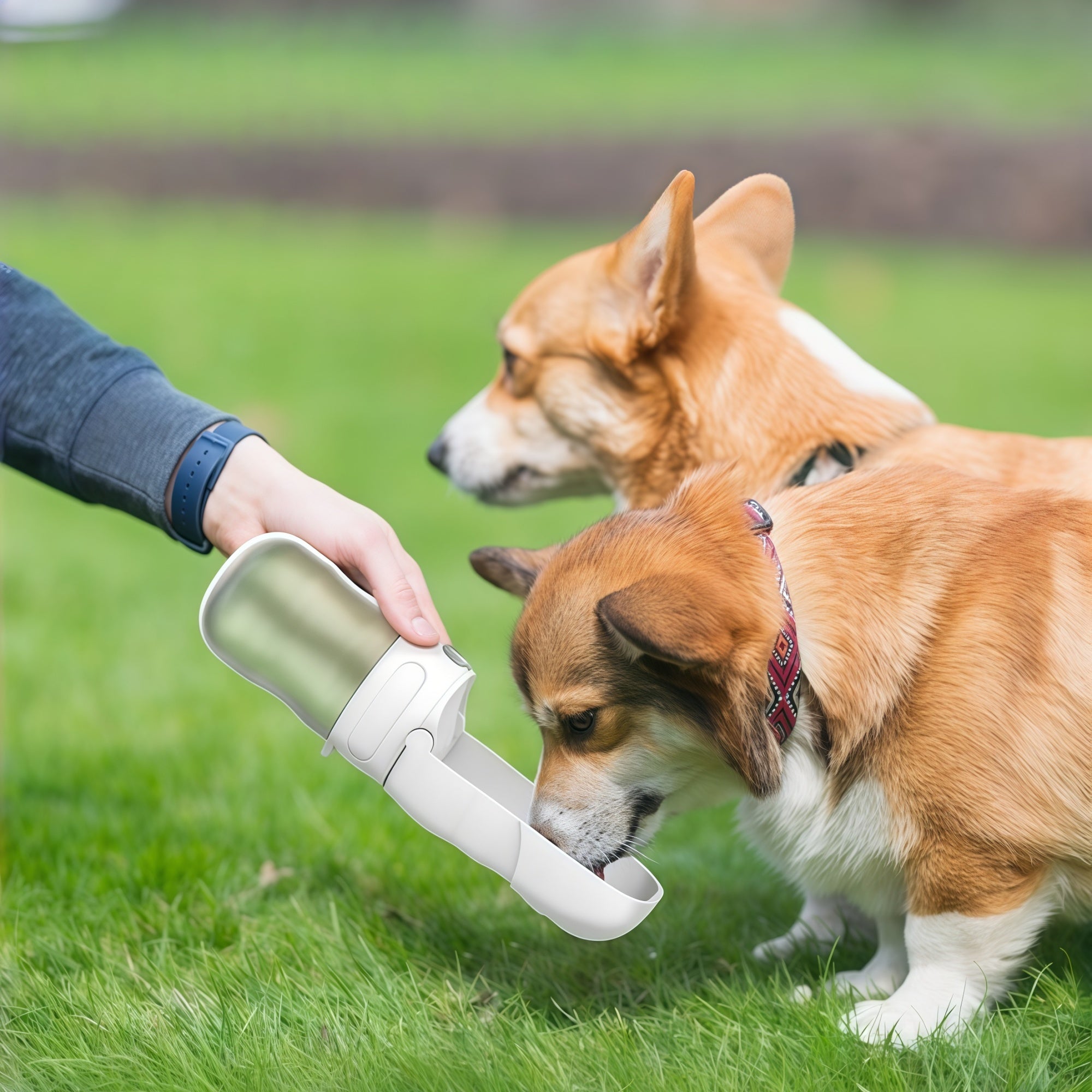 Portable 2-in-1 Pet Water Bottle & Folding Bowl