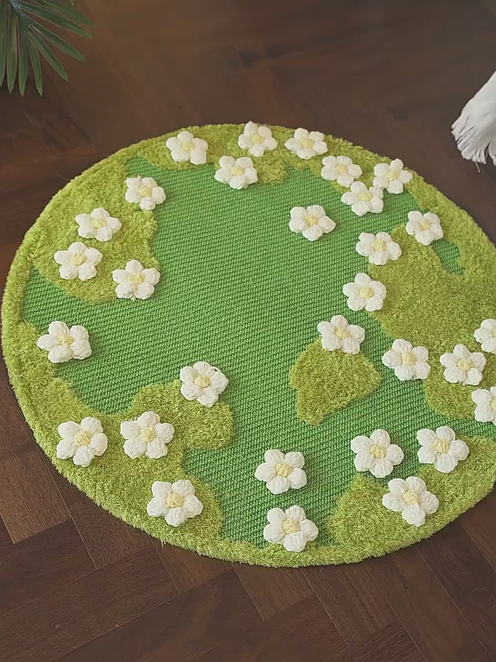 Floral Sisal Cat Scratch Mat & Rug
