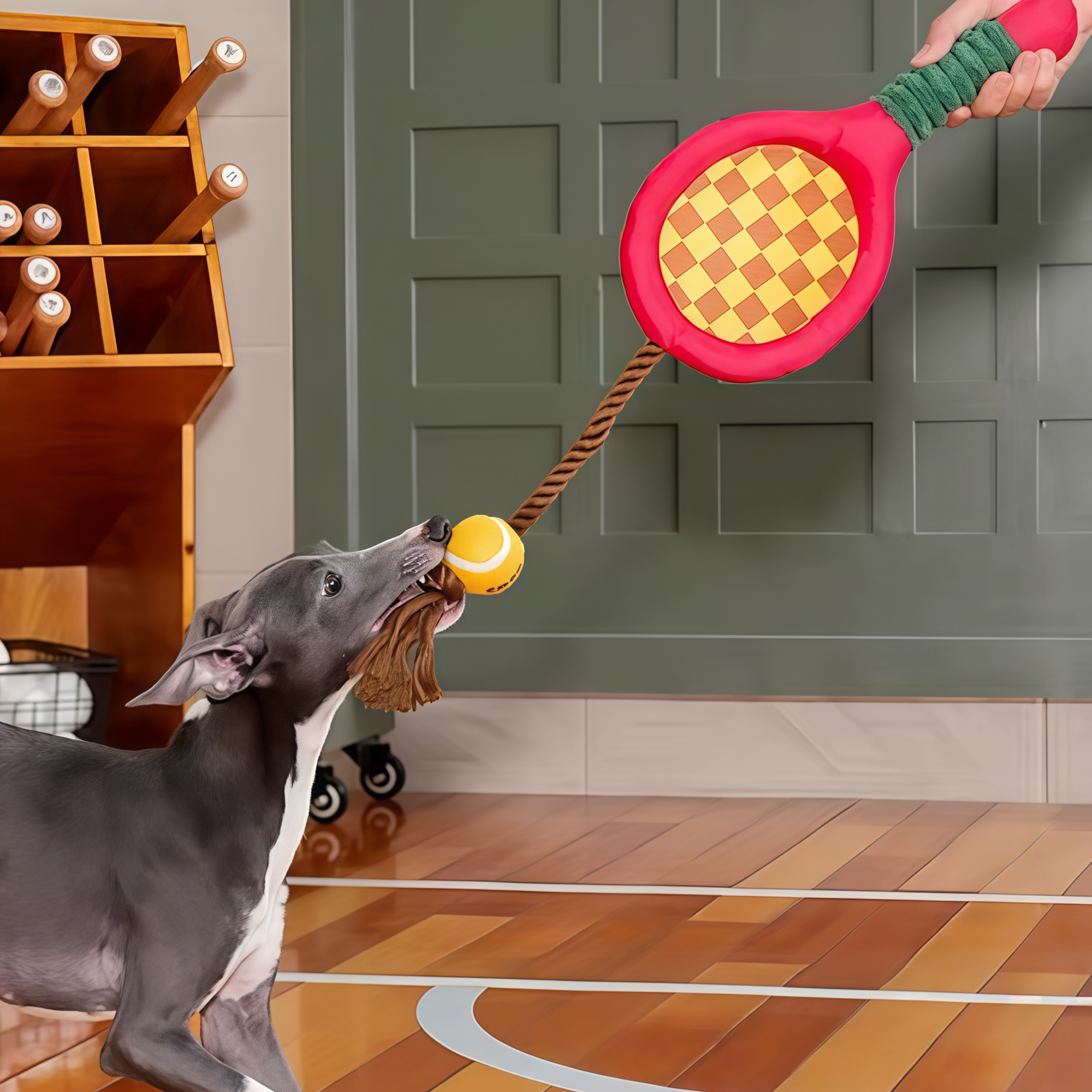 Tennis Racket Dog Rope Chew Toy