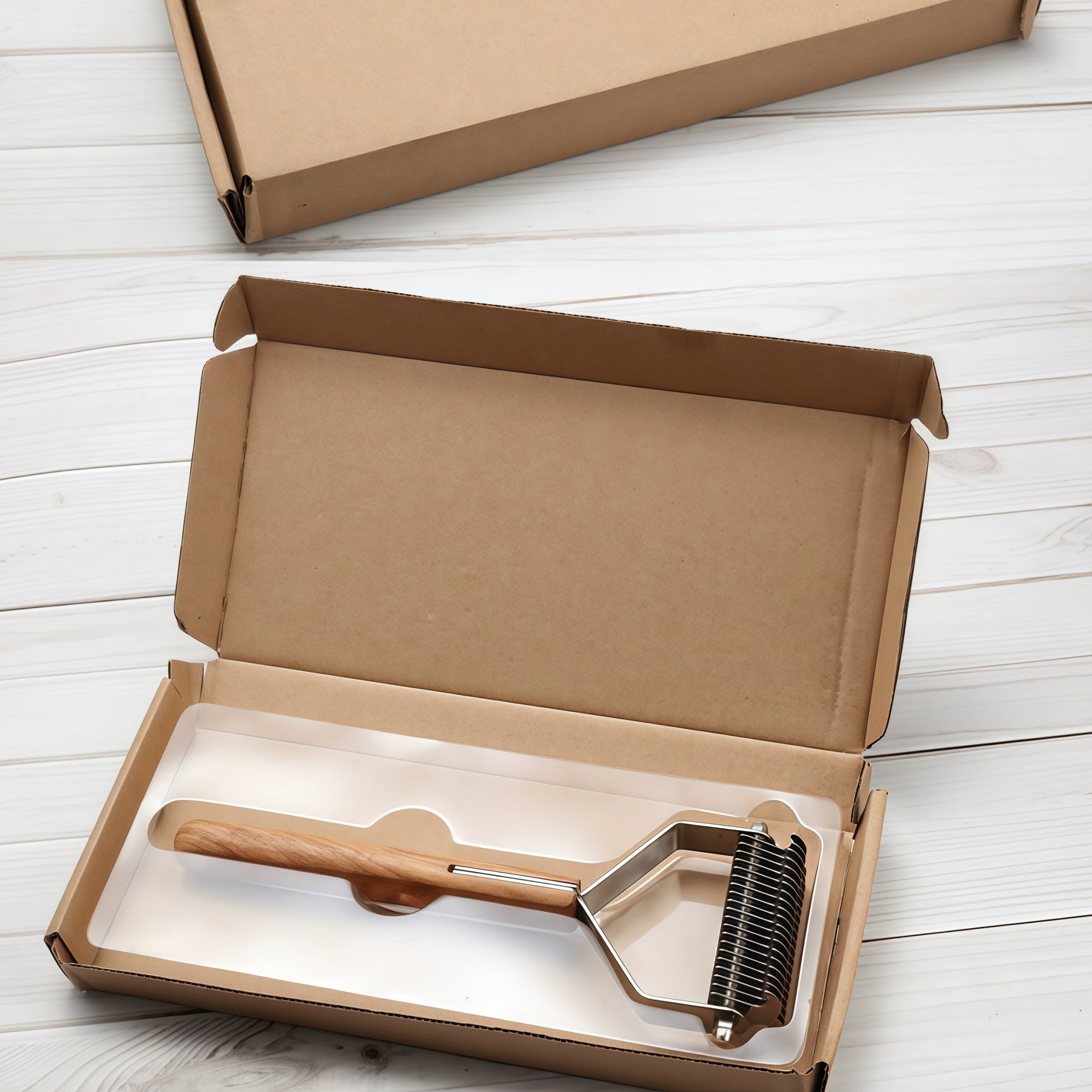 Wood Handle Dematting & Deshedding Comb