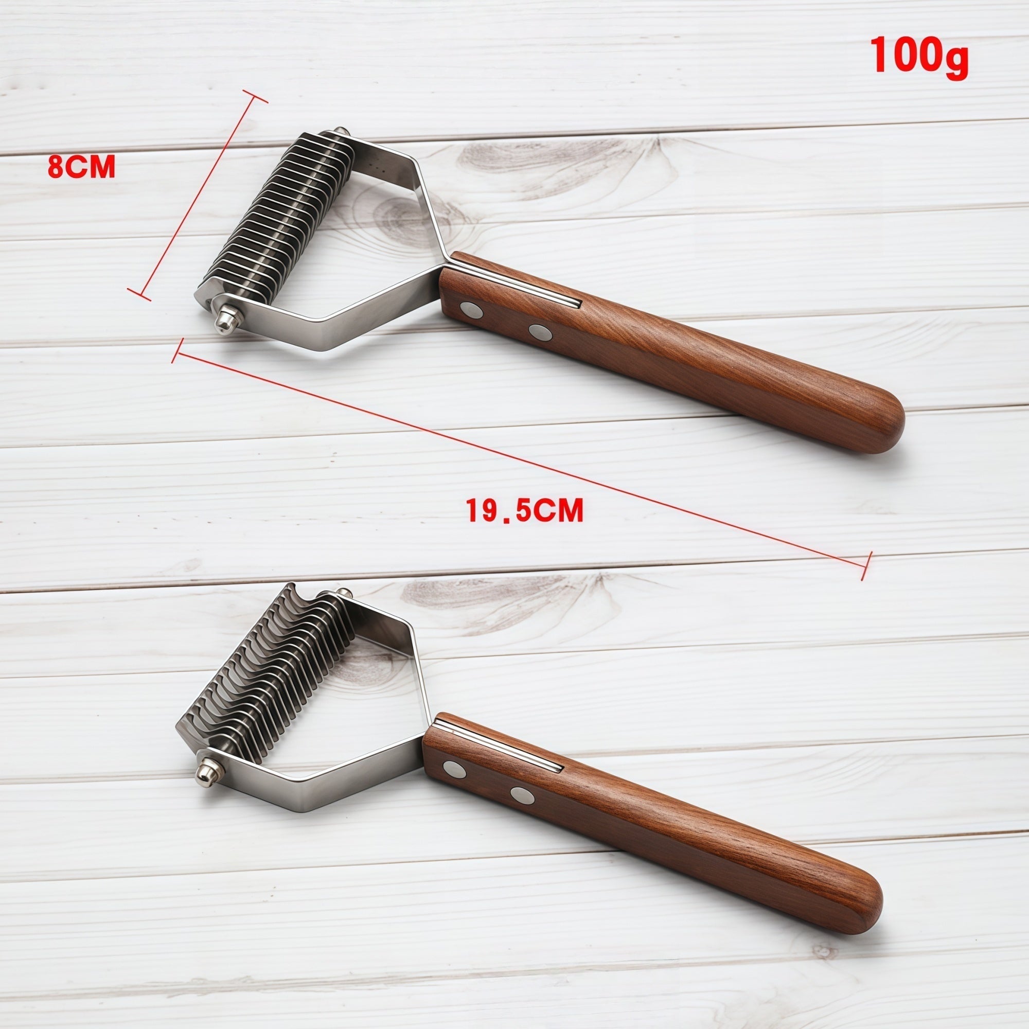 Wood Handle Dematting & Deshedding Comb
