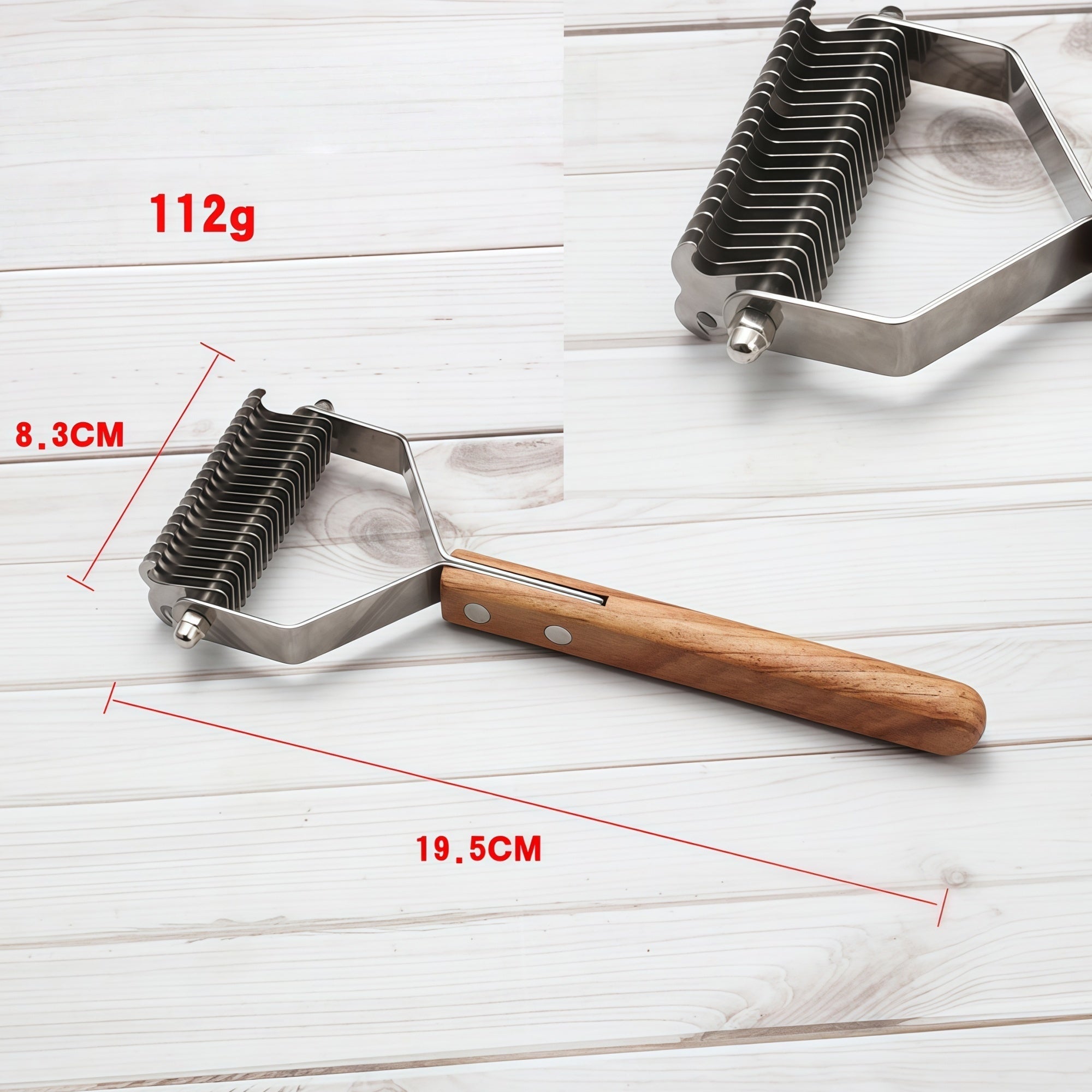 Wood Handle Dematting & Deshedding Comb