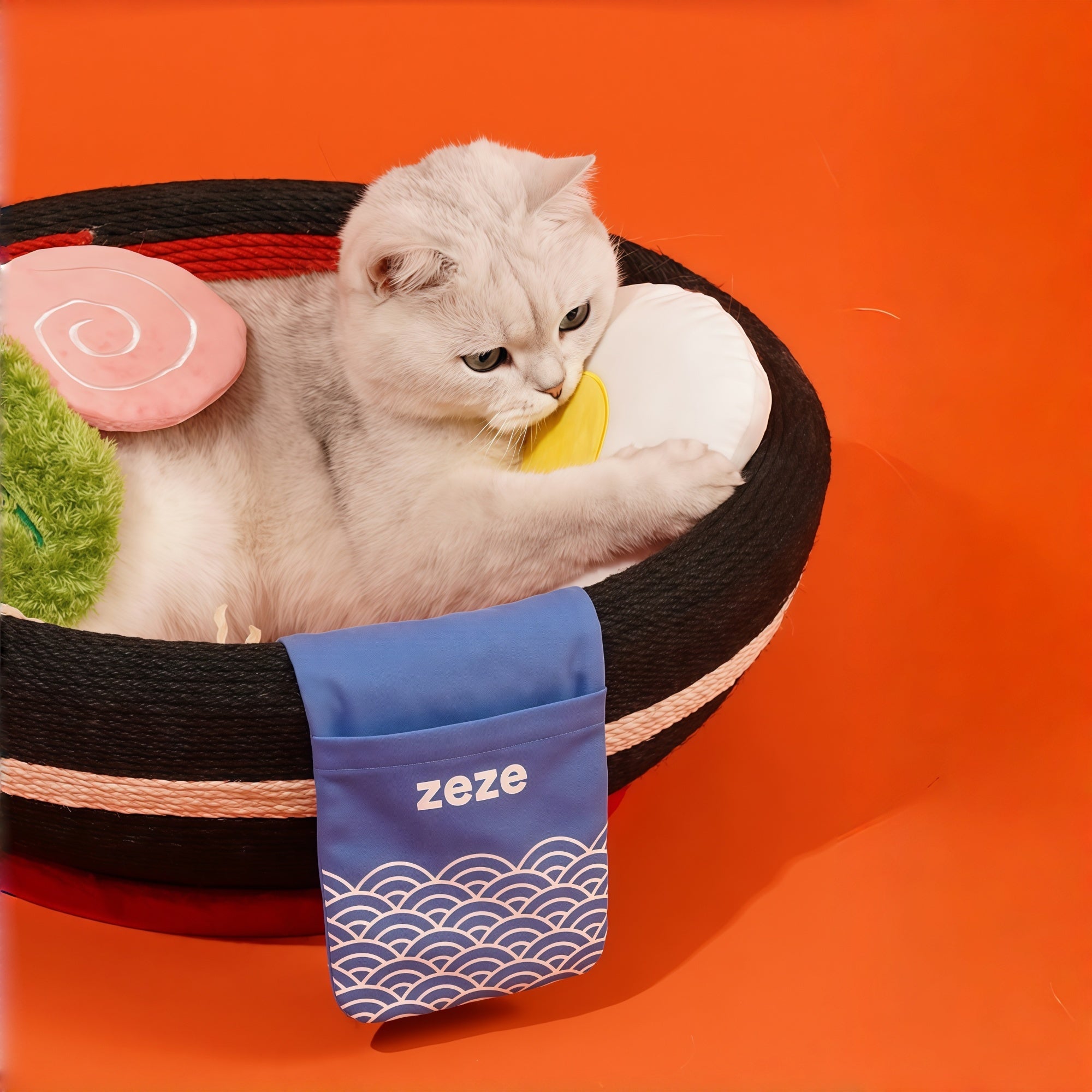 “Big Ramen Bowl” Cat Scratcher Bed