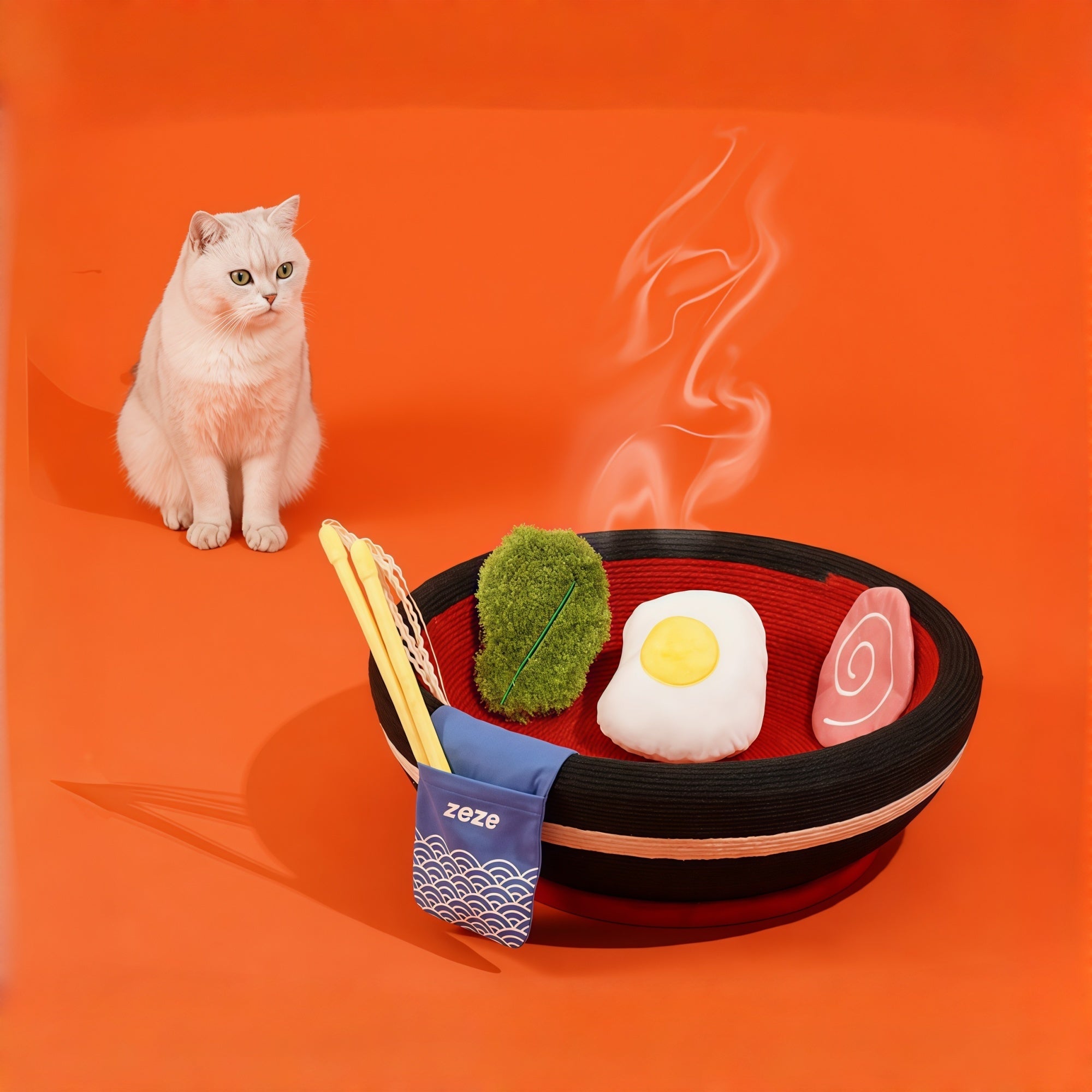 “Big Ramen Bowl” Cat Scratcher Bed