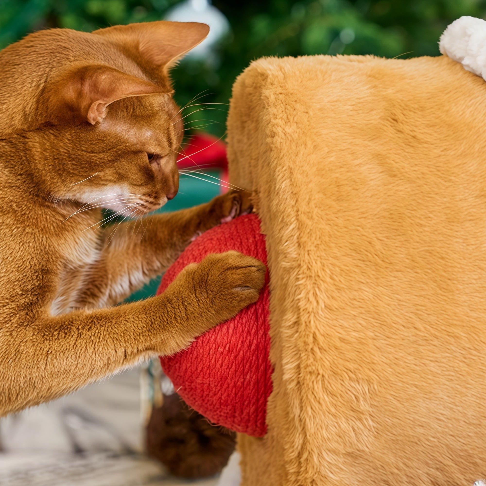 Reindeer Train Cat Playset