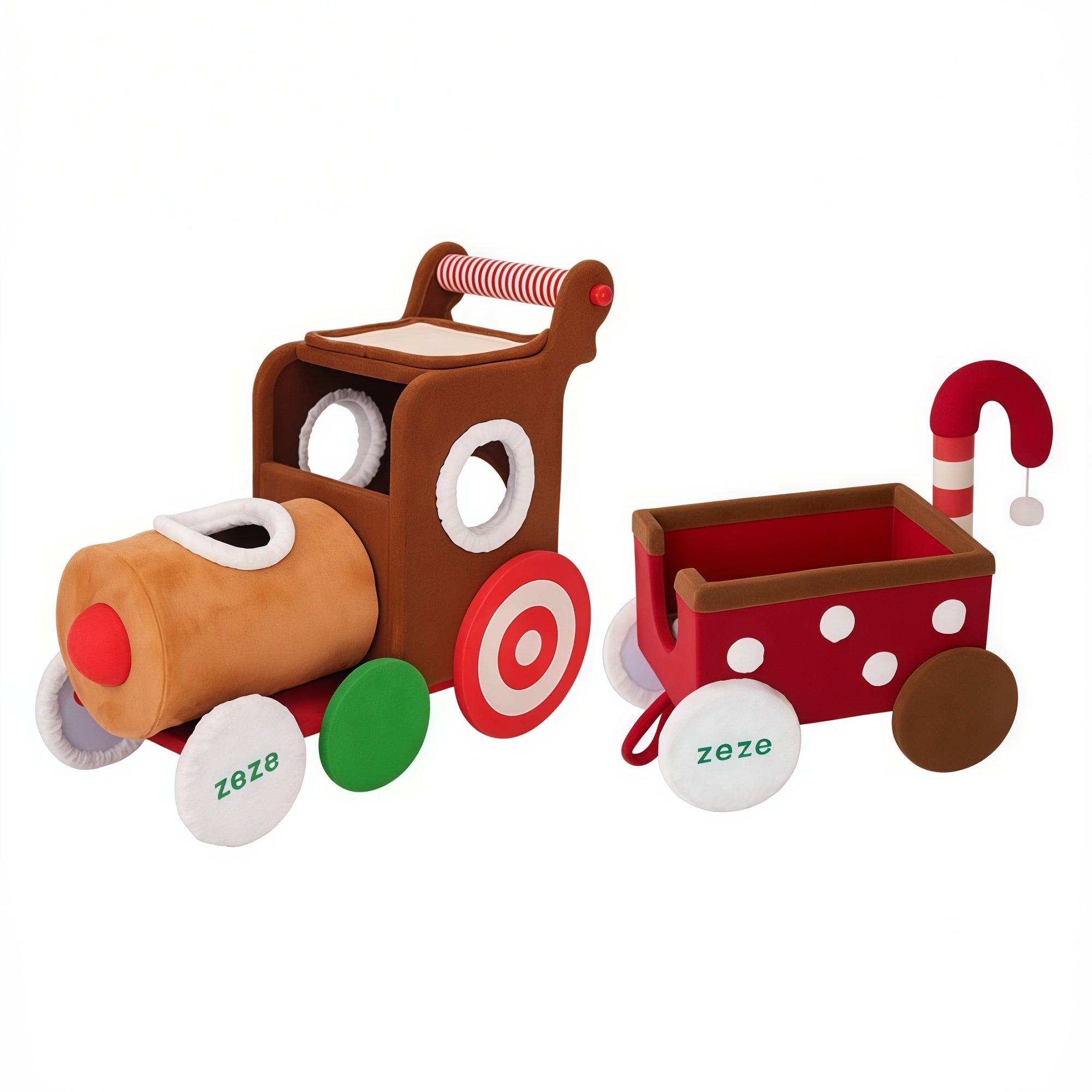 Reindeer Train Cat Playset